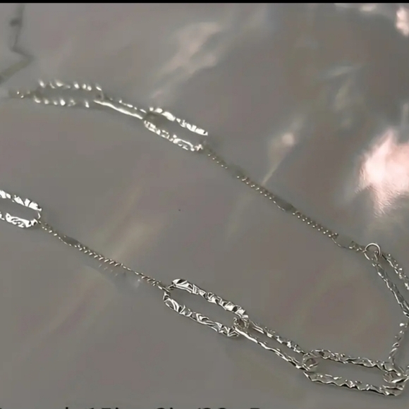 Sterling Silver 925 Dazzling Paperclip Chain Necklace - Vintage-Inspired Chain - Picture 3 of 5